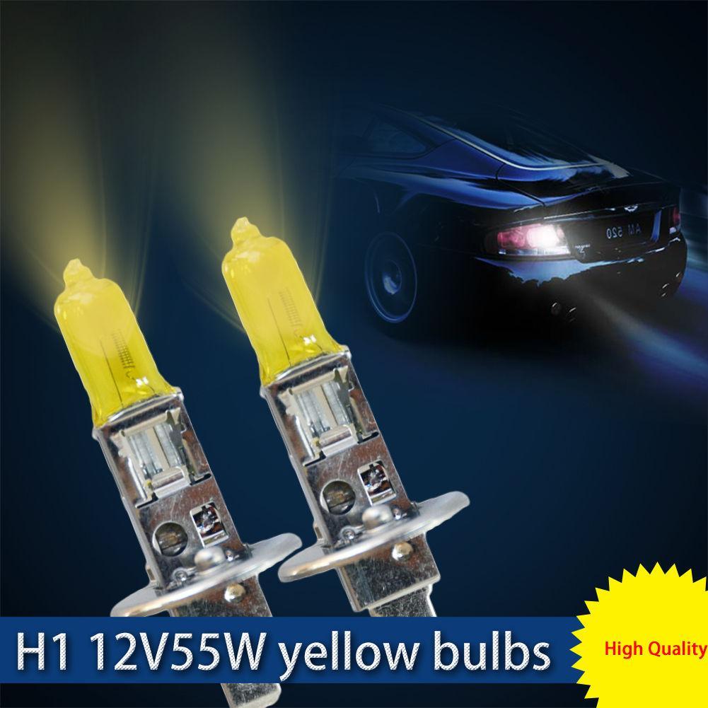 H1 55W 3000K Gelbe Halogenlampe Quarzglas Xenon Autoscheinwerfer Autolampe Autolicht Autoscheinwerfer