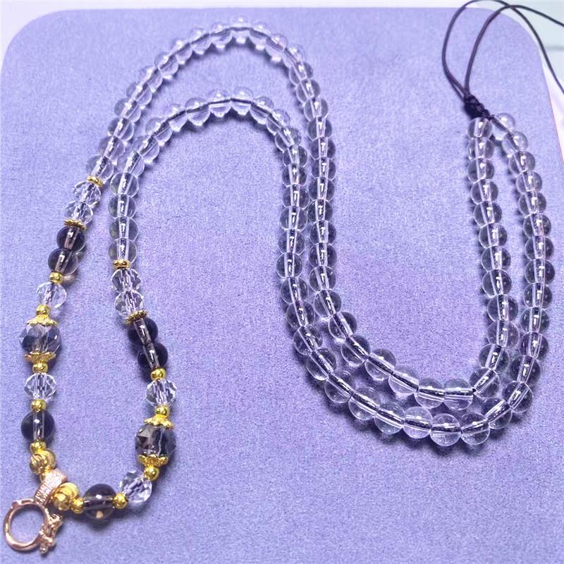Versatile Bead Chain Thangka Buddha Brand Fox Fairy Bead Chain, Fashion Necklace, Bead Sweater Chain Chalcedony