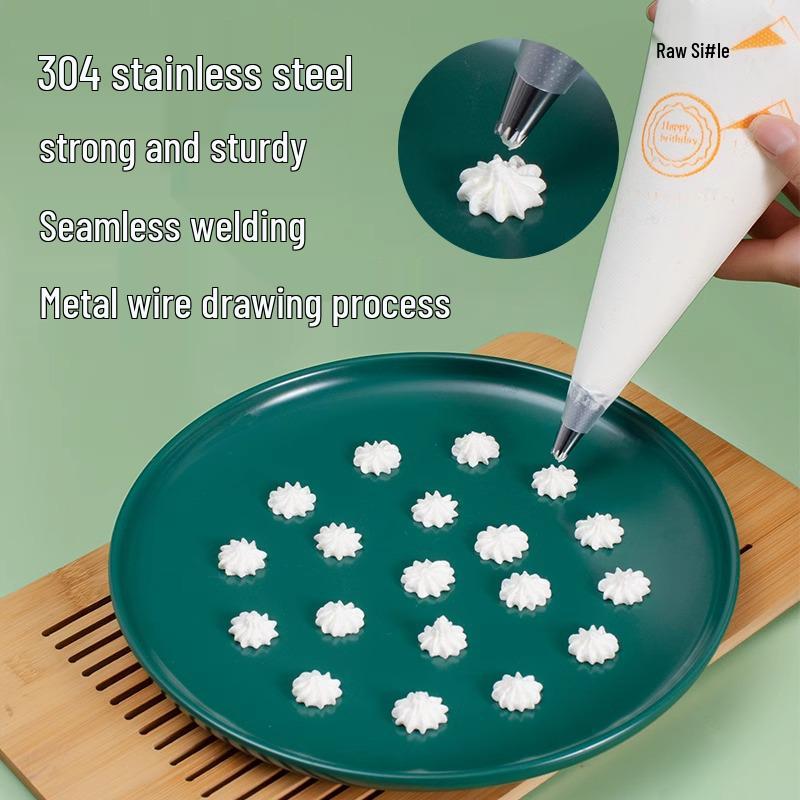 Einweg Verdicktes Spritzbeutel Set mit Tüllen & Backformen für Babynahrung & Kuchen