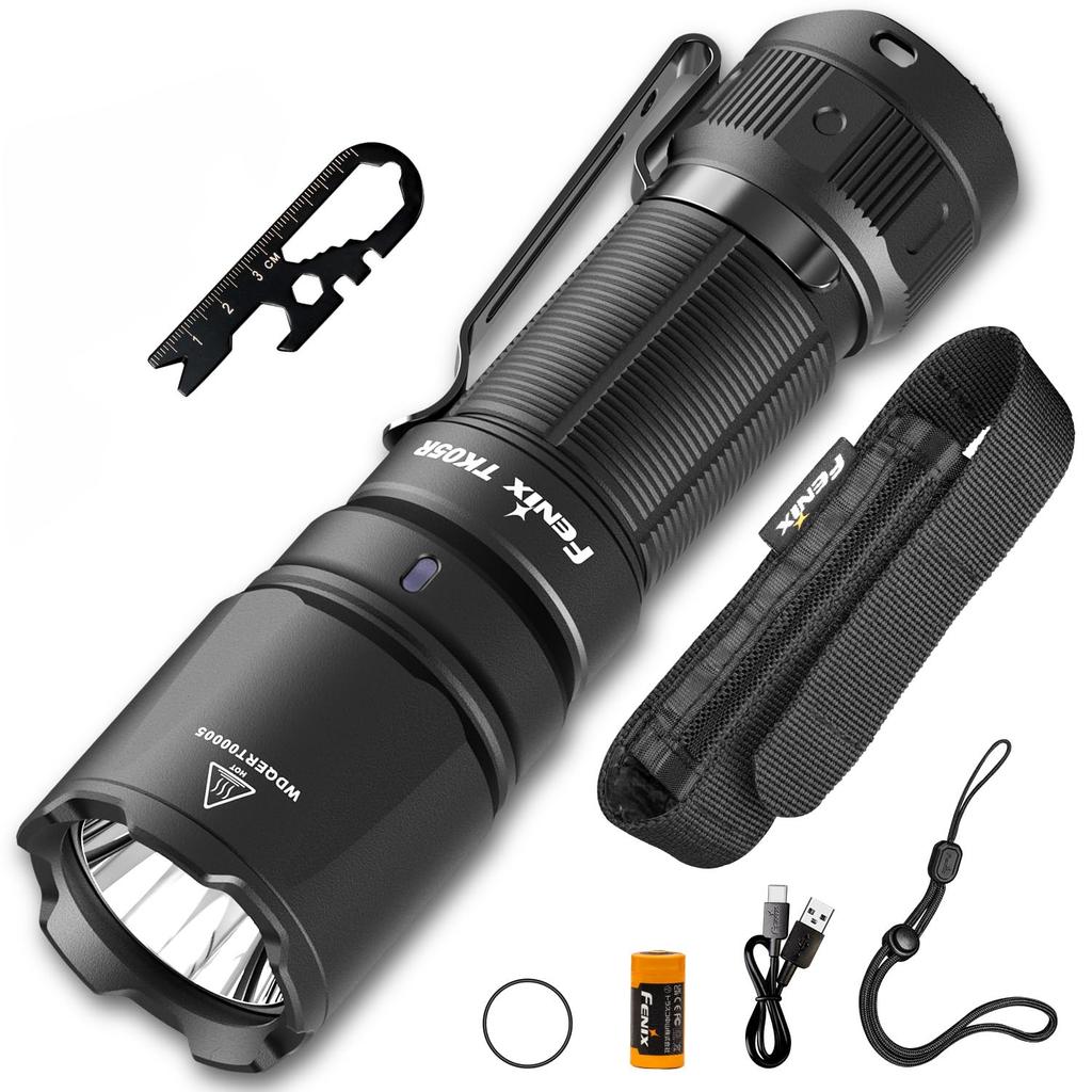 Fenix Rechargeable LED 3000 475M Long Portable IP68 Hours of Battery Disaster High Super Tactical Light for Outdoor 1100mAh Battery TK05R-R