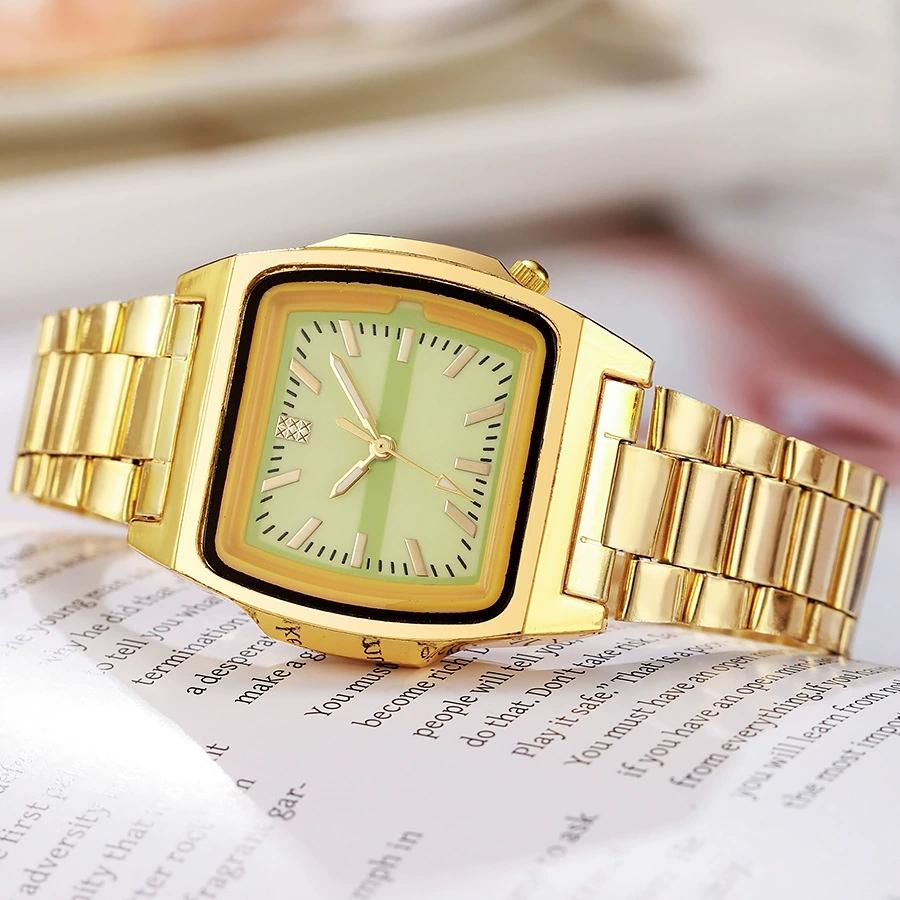 Men Business WatchStainless Steel Wristwatches Square Clock Quartz Watches