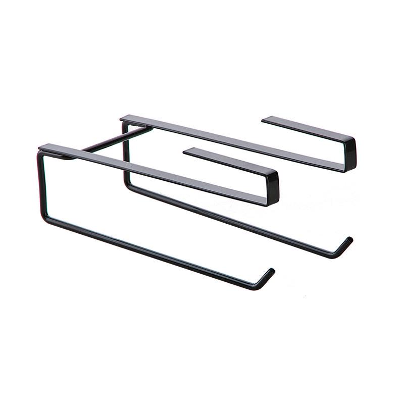 Punch-Free Double Rod Kitchen Towel and Wrap Rack