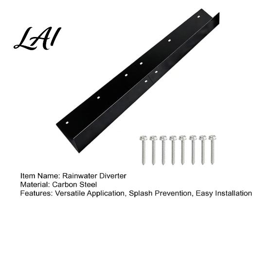 Drip Edge Flashing Roof Rain Gutter Diverter Carbon Steel Rainwater Diverter Splash Guard for House Roofs Doorway Corners Leak Prevention Tool
