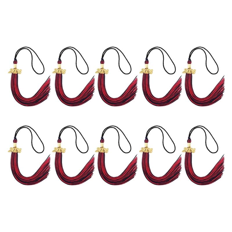 10Pcs 2026 Graduation Tassels Ornament With Year Charm For Graduation Ceremonies