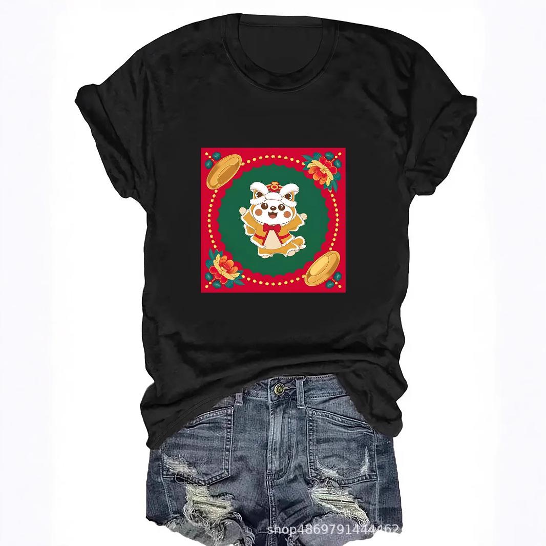 

Women s Round Neck Fashion T-Shirt for Cross-Border Trade XXL білий