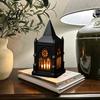 Modern Living Room Decor Gothic Cathedral LED Candle Lantern Church Shaped Flameless Tealight Lamp Luminous Figurine for Home Spooky Vintage Desktop
