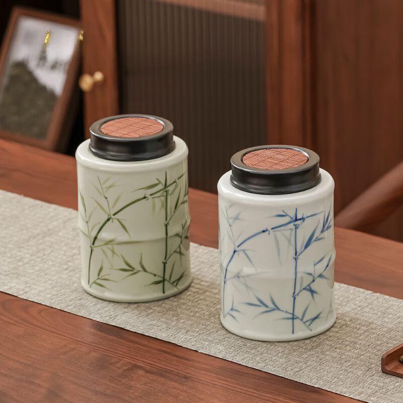 Hand-painted Ceramic Tea Storage Jar