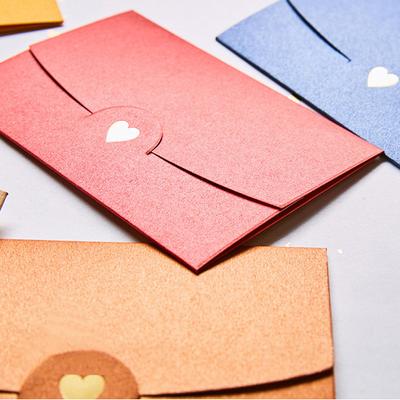 10.5*7CM Stamping Love Pearlescent Paper Mini Envelopes Name Card Greeting Card Paper Envelopes