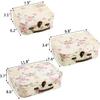 Fasmov 3 Pack Paperboard Suitcases Storage Box Decorative Boxes Storage Gift Boxes With Lids for Photo Storage Home Decoration, Wedding, Birthday,
