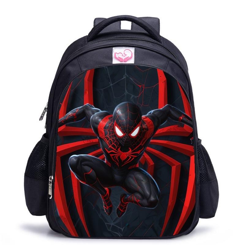 Children'S Shoulder Bag Web‑pattern Spider-Man Cartoon Printed School Bag