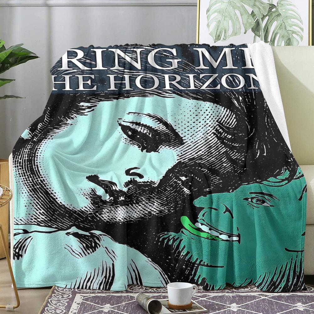 B-Bring me the H-Horizon Throw Soft Flannel Throw Summer AC Blanket Lightweight Cool Nap Blanket for Sofa Bed Couch Travel 75x90cm