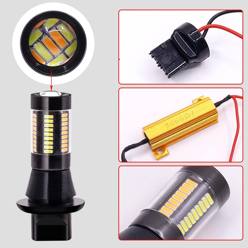 X-STYLE T20 7440 Turn Signal Position Kit, For 12 V Cars, 66 LED Turn