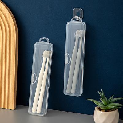Portable Toothbrush Holder Transparent Plastic Toothpaste Toothbrush Storage Box Outdoor Travel Toothpaste Toothbrush Case