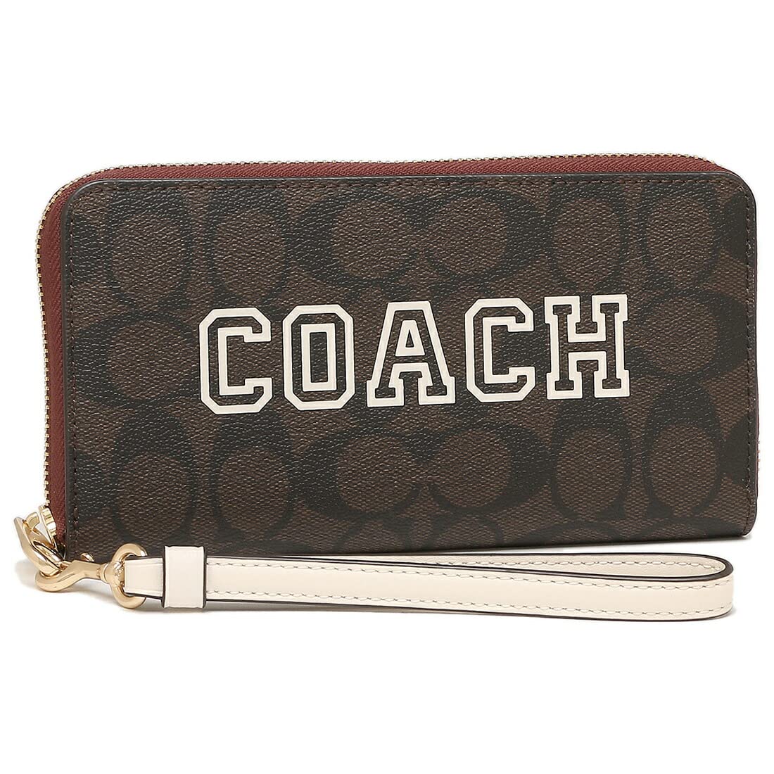 

Длинный кошелек Outlet Signature Brown White CB856 IMUOC [Coach] женский [использованный]
