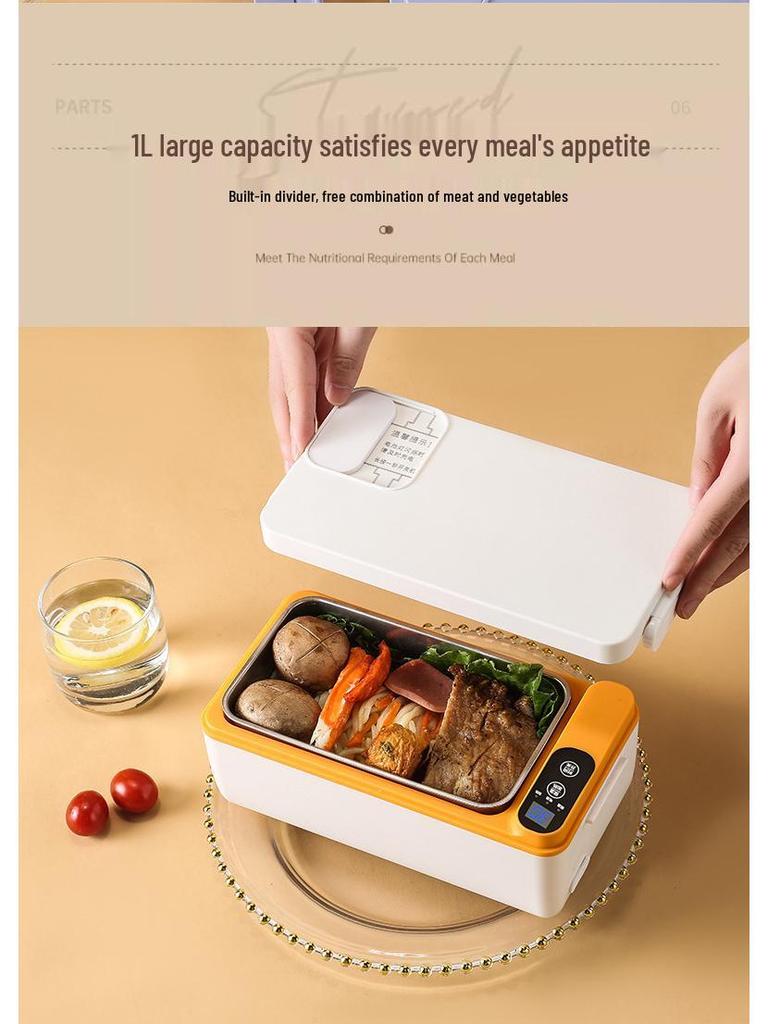 Wiederaufladbare Elektrische Beheizte Isolierte Lunchbox mit Großer Kapazität und 304 Edelstahl-Einsatz für Schüler und Büroangestellte.