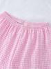 Girls Pajama Set, Sleeveless Cat Print Tank Top & Plaid Pants, Soft Ribbed Loungewear Sleepwear for Kids 8-12 Years