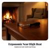 Fireplace Handle with Insulated Grip Threaded Metal