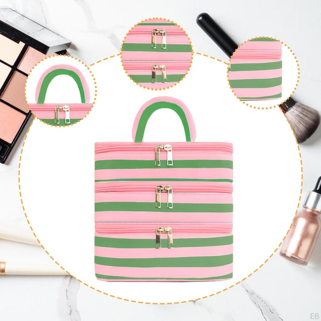 Toiletry Bag Bathroom Cosmetic Organizer Waterproof Compact Multifunctional Carrying Case Women
