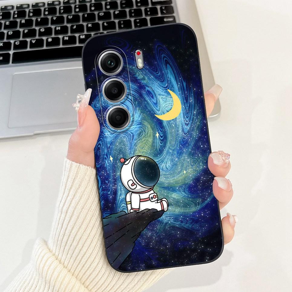 For Tecno Camon 40 Pro 5G CM7 Phone Case Soft Matte Silicone Back Cover Cartoon Cat Landscape Aesthetic Pattern Coque Cases