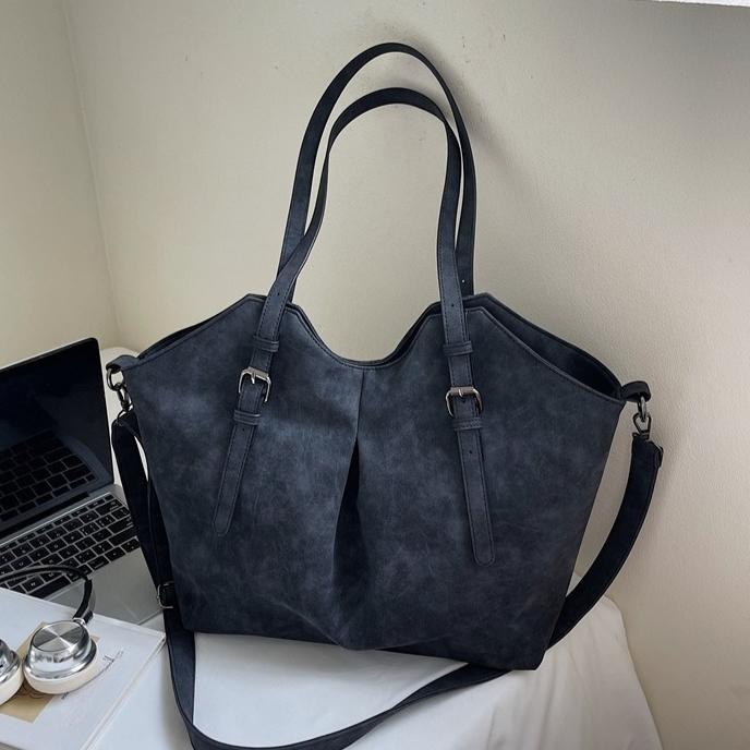 High Quality Women's Bag Urban Trend Style Shoulder Bag Matte Leather Adjustable Shoulder Bag Versatile Casual Large Capacity Commuter Zipper Handbag