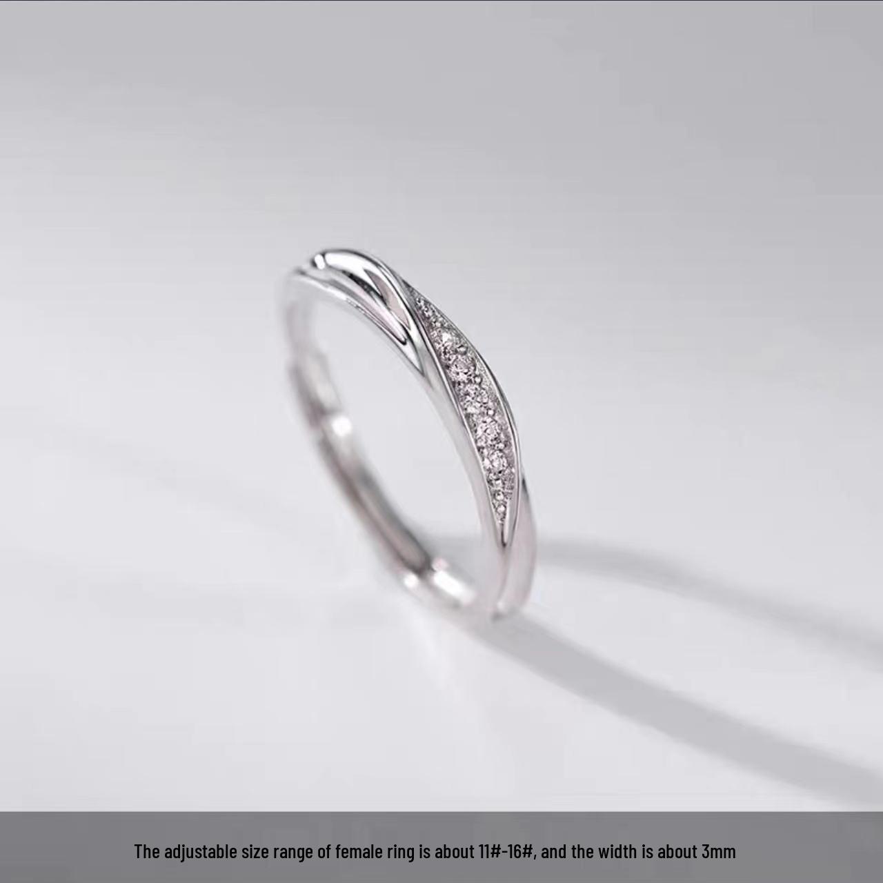 

Модные посеребренные кольца Мёбиуса для пары из серебра 925 пробы - Персонализированный дизайн унисекс Adjustable