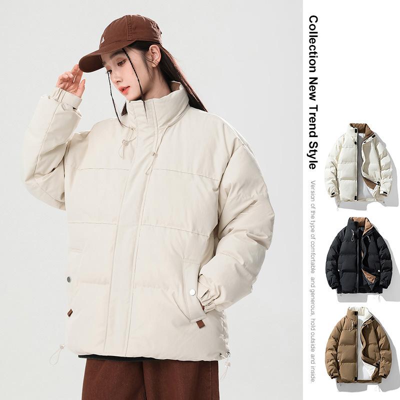 Cotton Coat Couple's Jacket Winter New Thickened Warm Casual Bread Coat Trendy Brand Sports Fashion Stand Collar Cotton Jacket