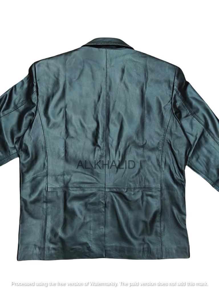 Men Lambskin Leather Business Stylish 100%Handmade Black Genuine Formal Blazer