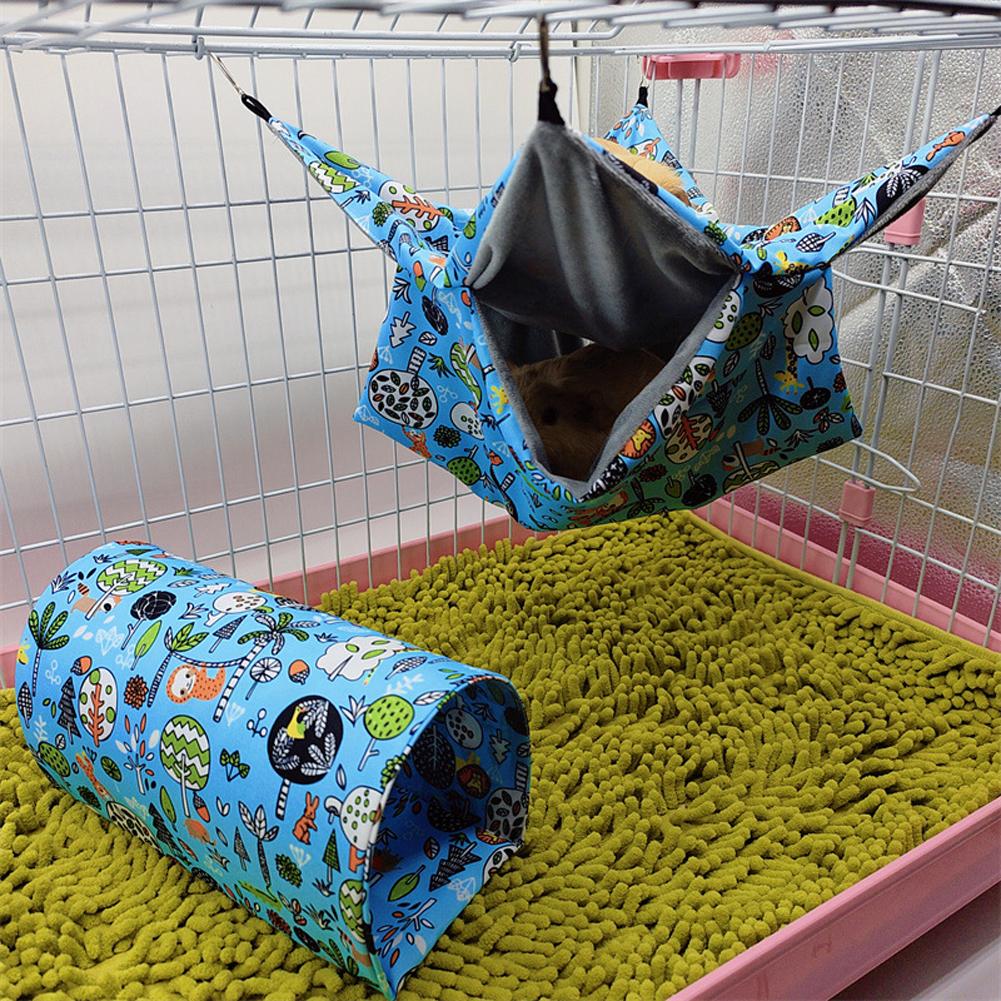 Speelbuizen voor Hamsters Bospatroon Schuilplaats Tunnel Speelgoed Huisdierbenodigdheden voor Cavia Konijn Egel Chinchilla