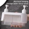 Double Head Liquid Soap Dispenser with Detachable Dish Shampoo Body Hand Wash Shower Gel Container