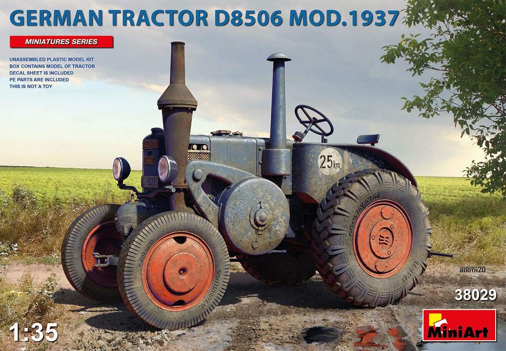 Miniart German Tractor D8506 1937 Plastic Model MA38029 1/35