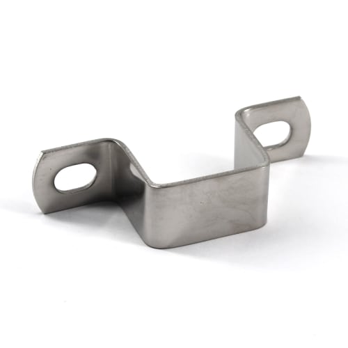 (10pcs) 25x25mm Square Pipe Clamps, 304 Stainless Steel U-Shaped Strut Connector Brackets, Tube Buckles, Hose Clamps, Cable Clamps