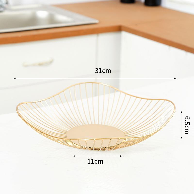 

Сучасний креативний кошик для фруктів та снеків у скандинавському стилі з кованого заліза для кухні та вітальні