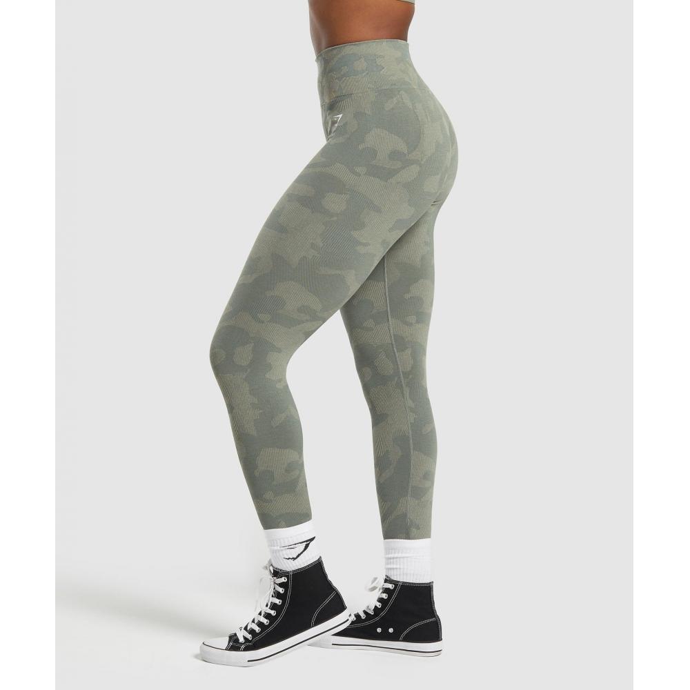 gymshark green camo leggings