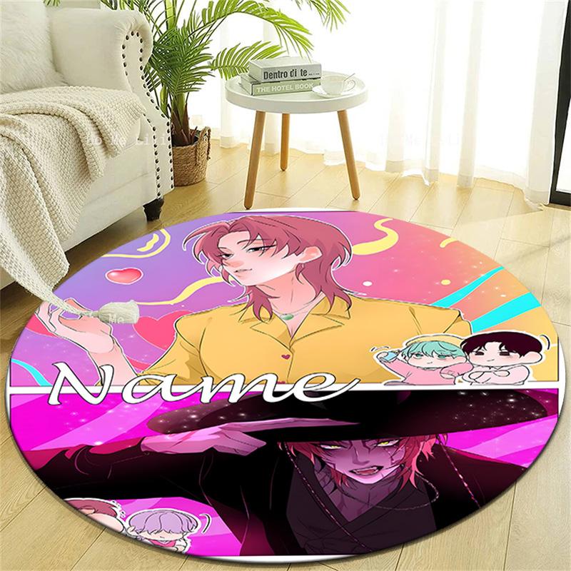Personalized K-KPop Demon Hunters Round Chair Office Rug - Perfect for Mat, Office Chair & More - Ideal Gift for Birthdays and Holidays