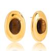 Youthway Vintage Tiger Eye Stone Stud Earrings For Women Minimalist  Gold Plated Stainless Steel Earrings Fashion Jewelry
