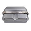 Retro Aluminium Camping-Lebensmittelbehälterbox mit Wärmespeicherfunktion, ideal zum Wandern und Reisen, geräumiges Fach