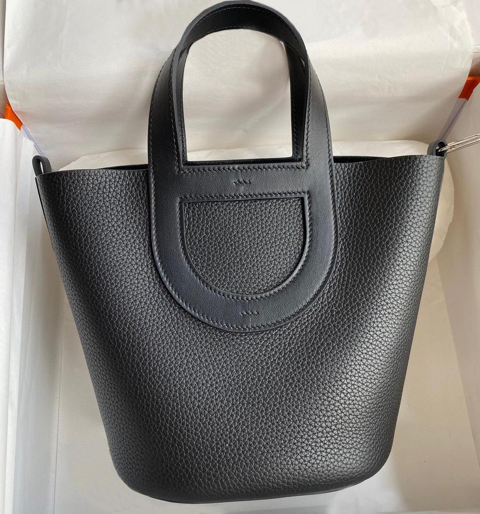 Luxury Women's Cowhide Basket Bucket Bag