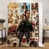 Battle scenes, dramatic confrontations, and a central cloaked character. for all seasons blanket lunch break throw gift