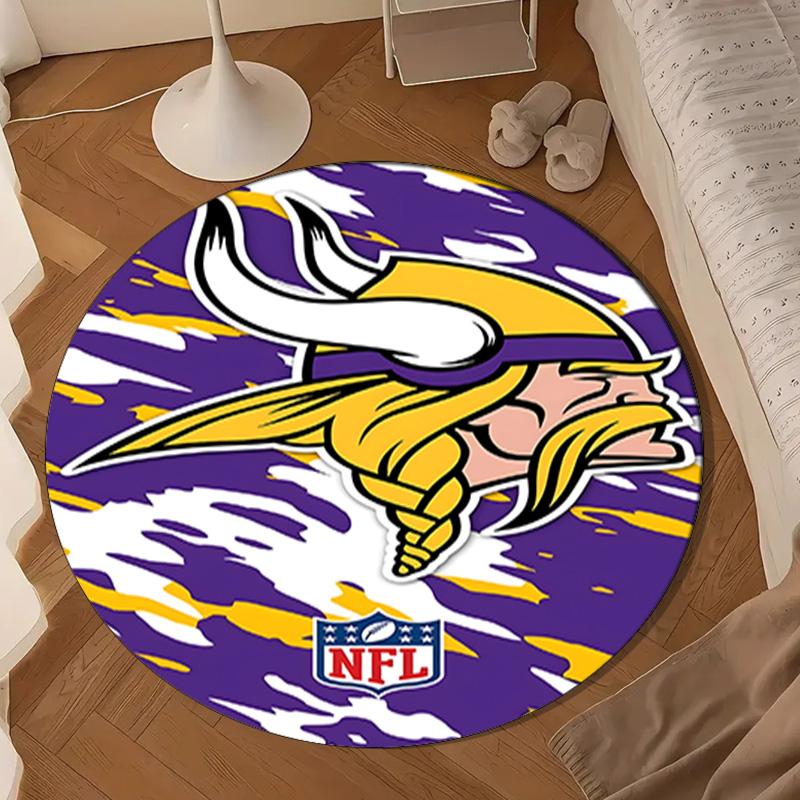 Vikings Team Spirit Round mat, Anti-slip Circle Carpet Chair rug For livingroom,Bedroom, doormat home decor Gift Christmas Gifts