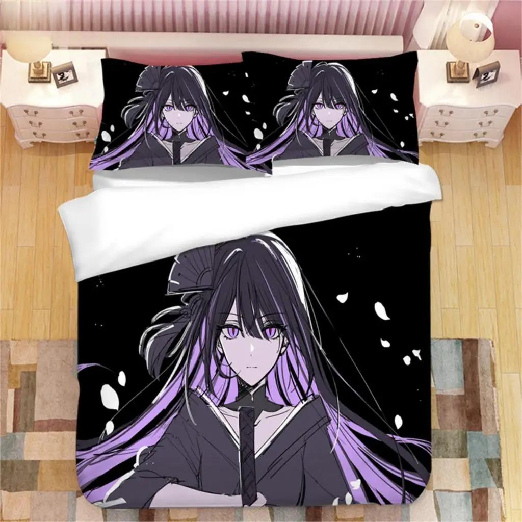 Genshin Impact Raiden Shogun 3D Printed Bedding Set Duvet Covers Pillowcases Comforter Bedding Set Bedclothes Duvet Cover