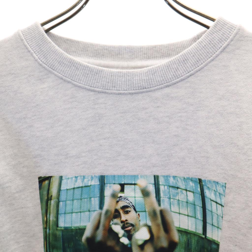 Xlarge 2PAC Langarm-Trainingsshirt M Hellgrau Herren Gebraucht