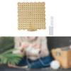 P Prettyia Crochet Blocking Wooden Crochet Board with 10 Stainless Steel Rod Knitting Blocking Hole Rod and Handmade DIY Craft Accessory for Crochet
