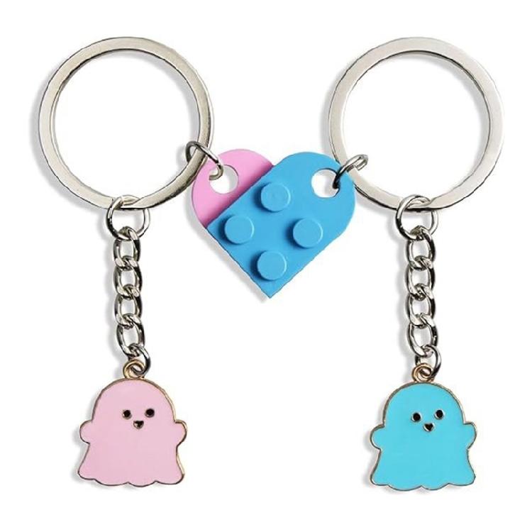 Spooky Wraith Key Ring Halloween Stocking Stuffer for Women Girls Teens Cute Boo Basket Gift for Friend With Gift Card