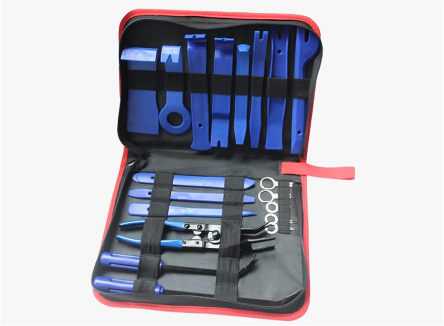 19 Pieces Auto Upholstery Fastener Trim and Panel Removal Tools Clip Plier Set Fastener Remover For Automotive ,...