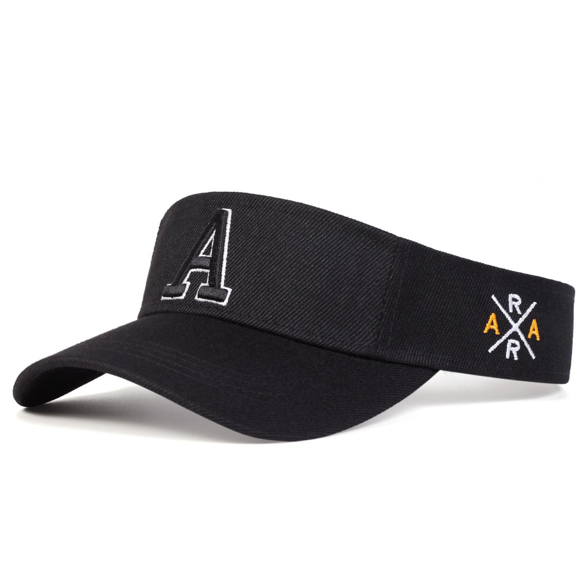

Унисекс Буква A Боковая вышивка AR Регулируемая солнцезащитная пустая верхняя кепка гольф бейсболки весна лето открытый спорт путешествия для женщин мужчин чёрный