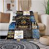 Happy 50Th Birthday Blue Customize Your Name Blanket Used For Chair Office Sofa Bed Camping Soft And Warm Giving Friends And Relatives Birthday