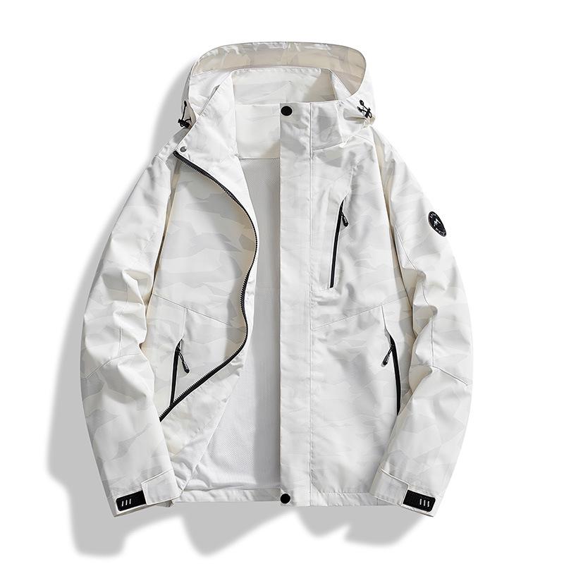 Single Layer Waterproof Windproof Jacket - New Couple Style, Versatile Hooded Coat for Outdoor Activities