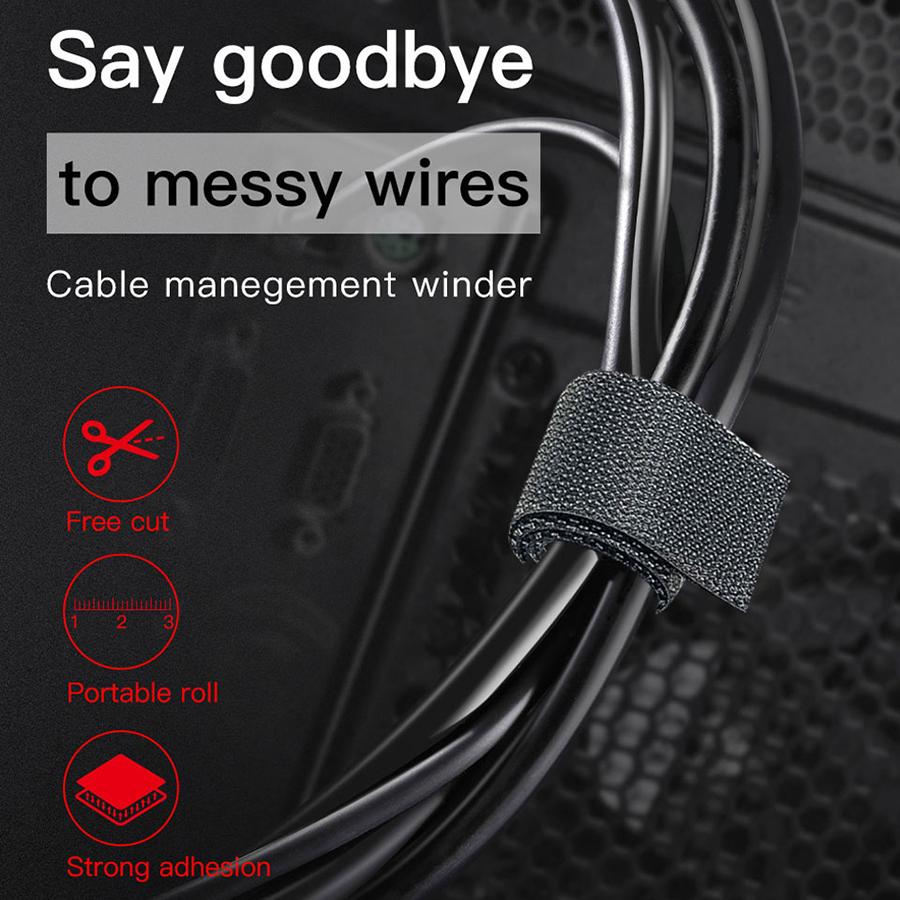 USB Cable Organizer Winder Ties for Mouse Earphone PC Cord Management