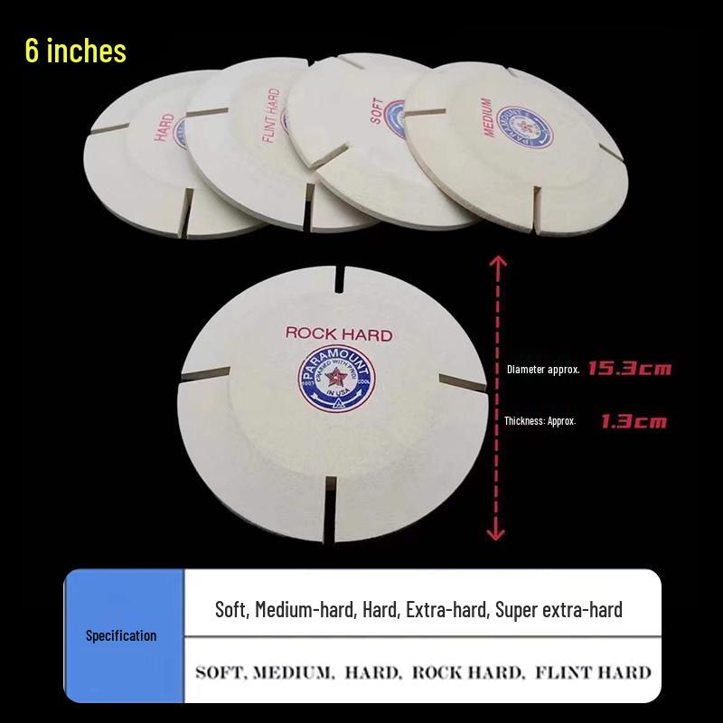 4-Inch Super Hard Wool Polishing Wheel for Jewelry and Watch Mirror Finish