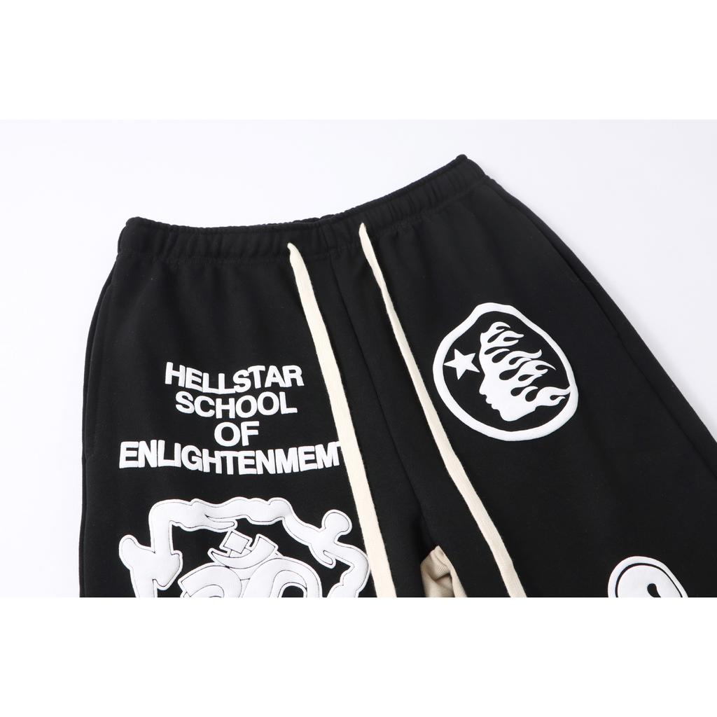 Unisex Hellstar Široké tepláky Kontrastní boční panel Potisk písmen ve stylu graffiti Šňůrka Elastický pas Hip-Hop Streetwear Muži Ženy